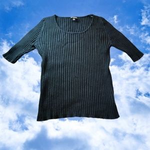 Black 3/4 Sleeve Top